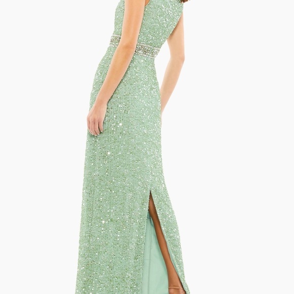 Mac Duggal long cocktail wedding guest dress - Picture 2 of 6